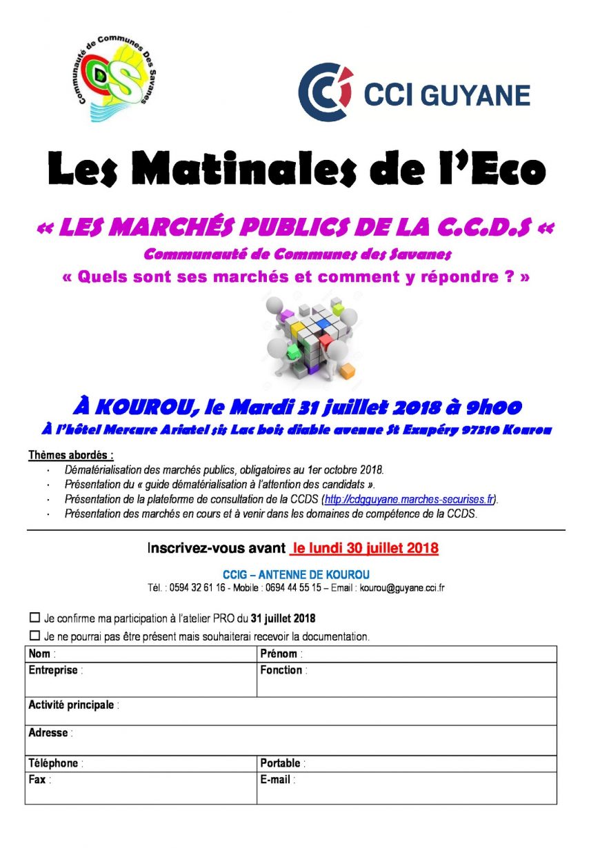 Réunion d’info – Dématérialisation des procédures de marchés publics