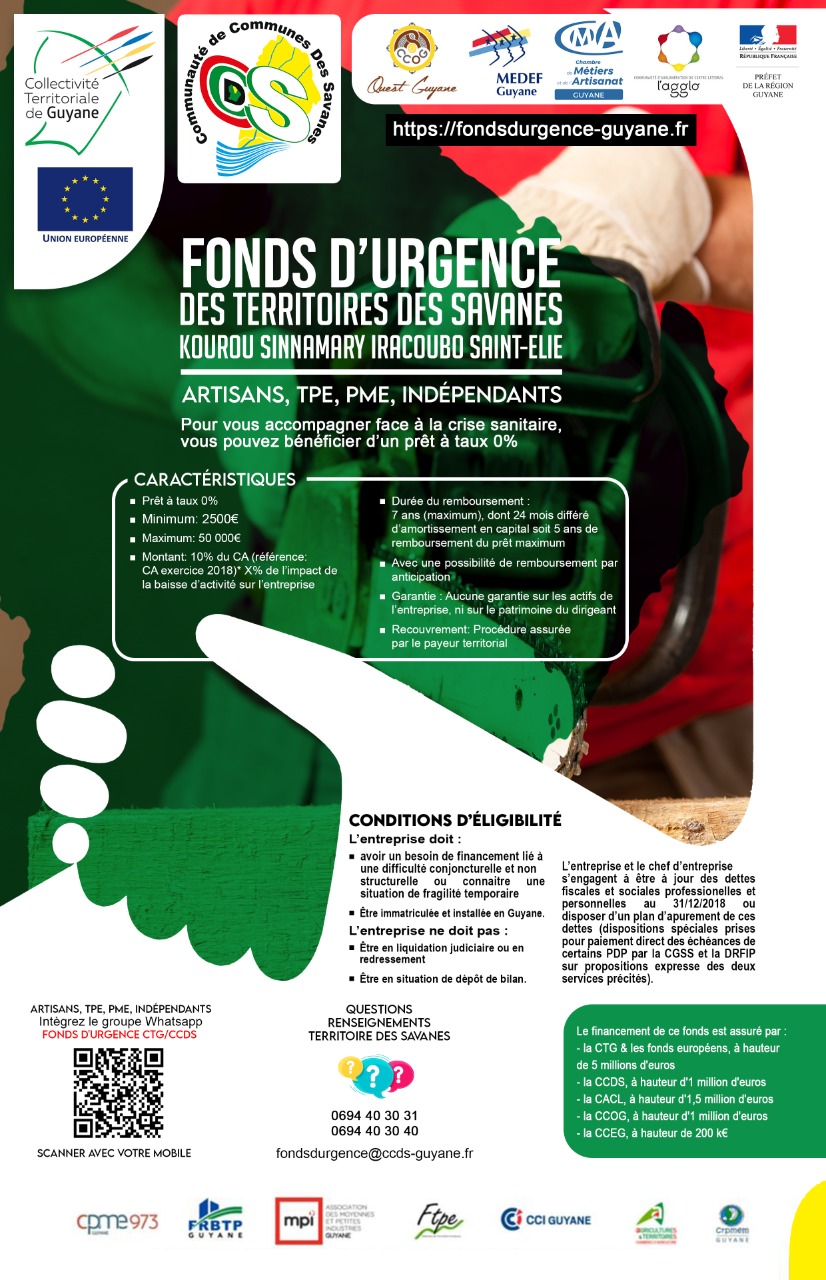 FONDS D’URGENCE DES TERRITOIRES DES SAVANES