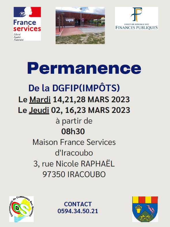 PERMANENCE DGFIP à la MFS d’Iracoubo