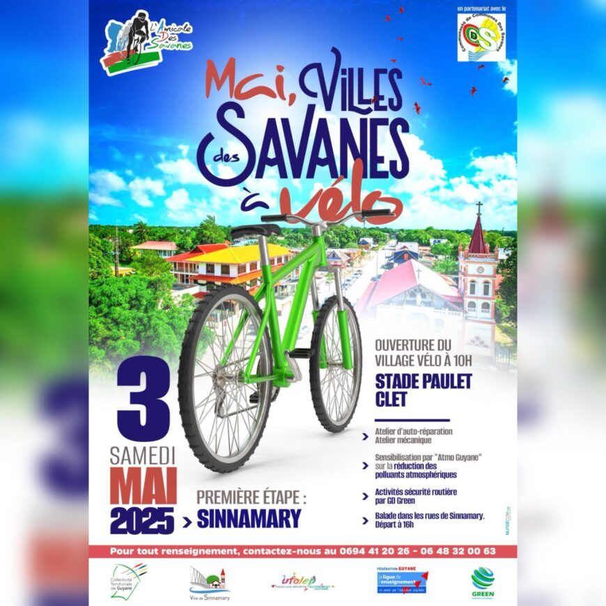 MAI, VILLES DES SAVANES A VÉLO (SINNAMARY)