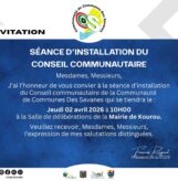 INSTALLATION DU CONSEIL COMMUNAUTAIRE DE LA CCDS
